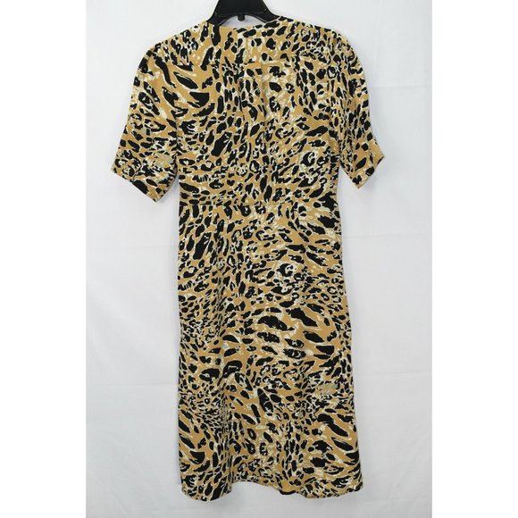 Topshop Women's Leopard Print Wrap Dress, Size 10, NwT T319AFA - Picture 5 of 9